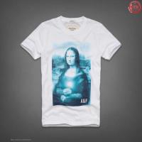 heren abercrombie fitch korte t-shirt crewneck wit mona lisa Teller Echte qf3ov497